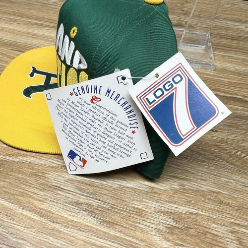 VINTAGE Oakland Athletics Hat Cap Snap Back Logo 7 MLB Baseball See Desc Fr Cond - Picture 6 of 14