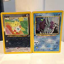 Pokemon 2 Card Lot NM: Suicune Neo Revelation First Ed & Southern Islands Togepi