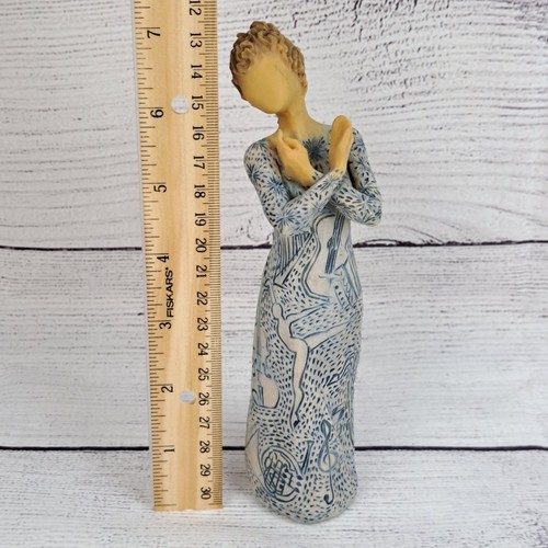 Willow Tree Music Speaks Woman Figurine Musical Notes Blue Dress 2022 Lordi - Picture 2 of 9