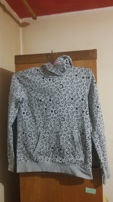 Vintage women emo punk rock dots cotton hoodie s.Oliver size large