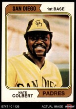 1974 Topps #125 Nate Colbert Padres VARIATION 5 - EX
