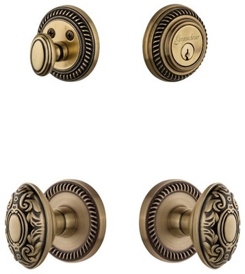 Grandeur NEWGVC_SP_ESET_238 Newport Solid Brass Single Cylinder - Brass