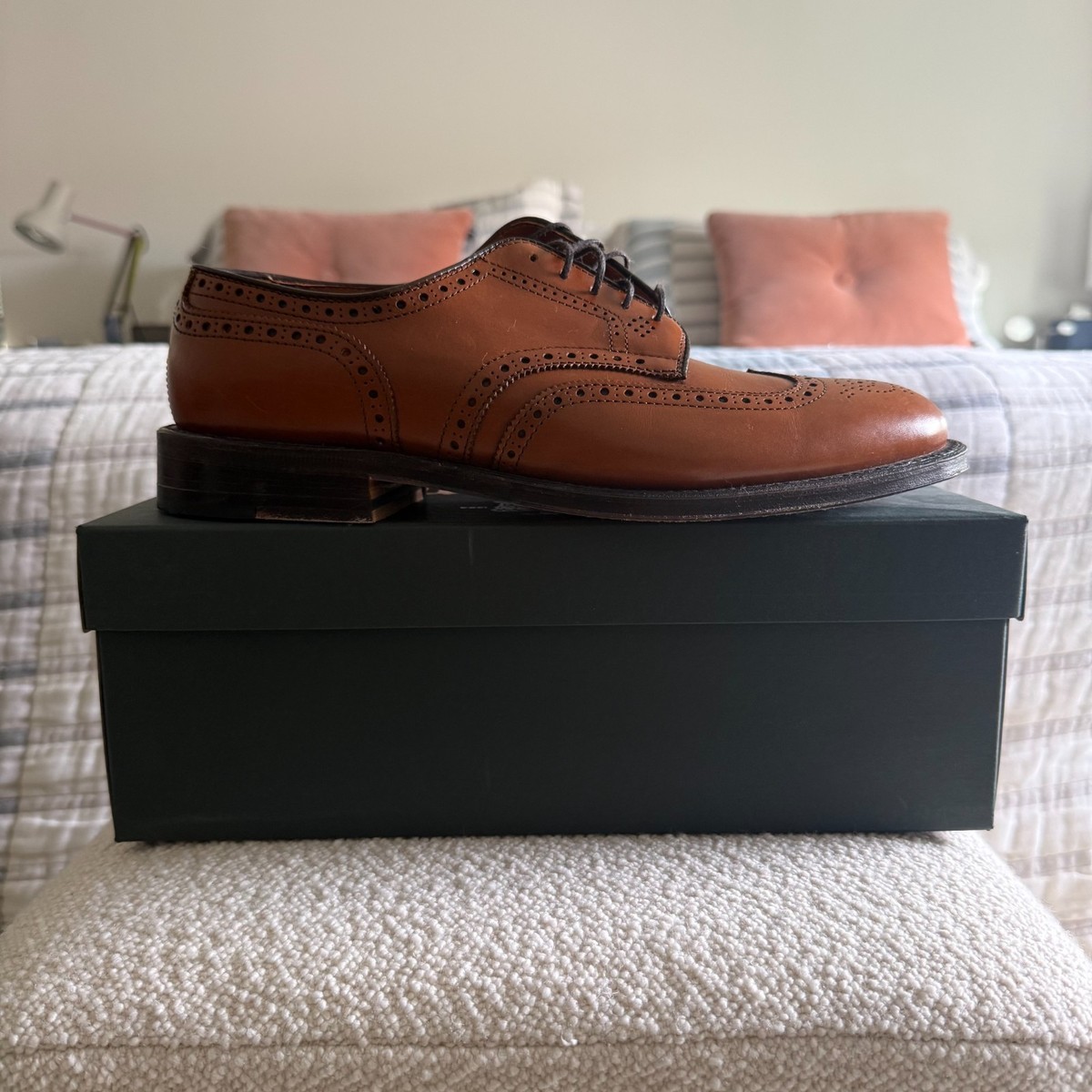 Alden 966 Wingtip Blucher in Burnished Tan - Size 8 Width D View 6