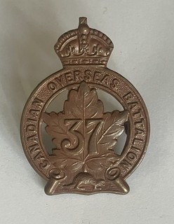 37th Battalion Canadian Expeditionary Force cap badge