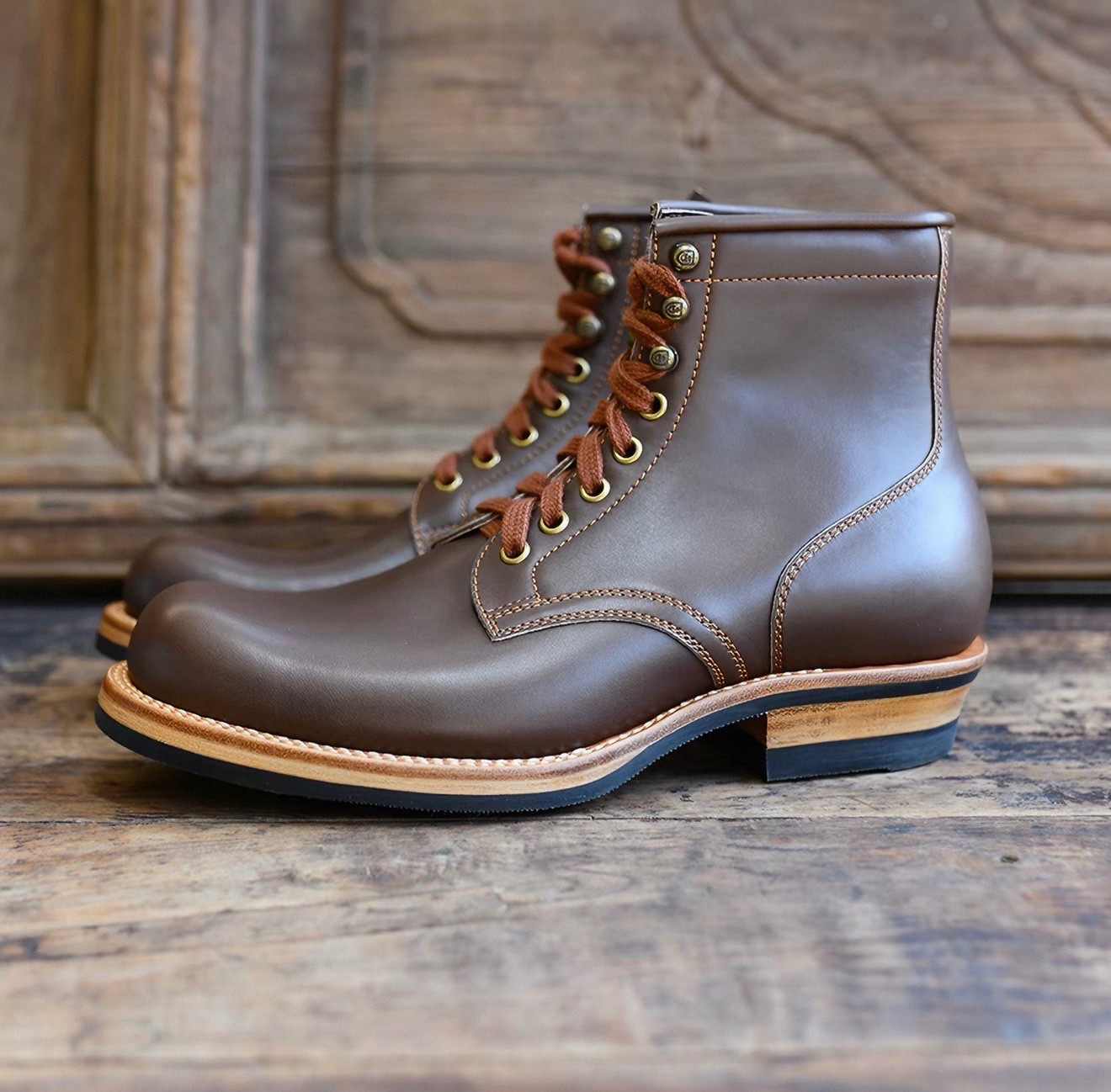 Flame Panda [Raro] 141 último - Botas clásicas de becerro de caja - Talla 9 D-E