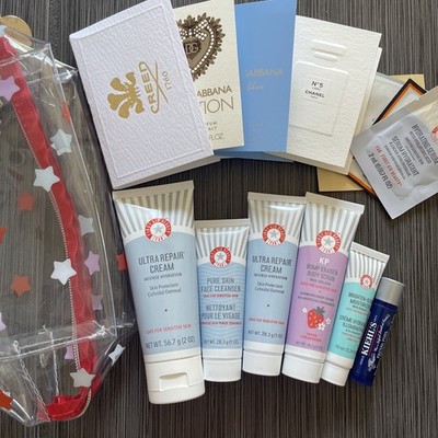 first aid beauty Ultra Repair Cream cleanser body scrub moisturizer lipbalm set