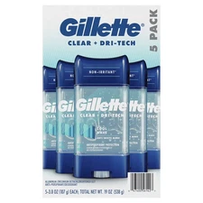 Gillette Cool Wave Men's Antiperspirant and Deodorant  Gel DRI-TECH - 5 Pack