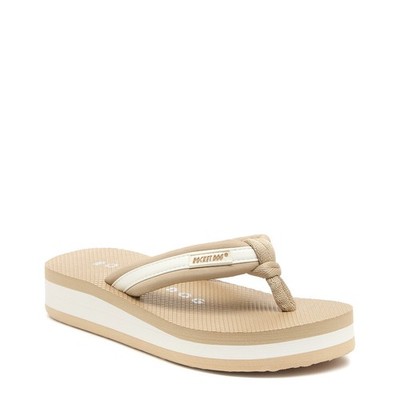 Rocket Dog Monica hellbraune lässige Damen-Flip-Flop-Plateausandalen Slipper