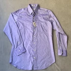 NWT Peter Millar Crown Soft Shirt Mens M Purple Cotton Silk Button Down DEFECT⁠