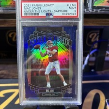 2021 Panini Legacy Under the Lights Sapphire Mac Jones /35 PSA 9