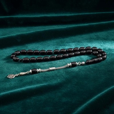 Turquoise Tightening Amber 33 beads Tasbih, Prayer Beads, Misbaha, Rosary 406075