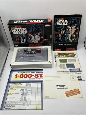 SNES Super Star Wars Super Nintendo 1992 JVC CIB Complete Box Manual