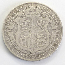 Halfcrown, (&frac12; Crown), George V, Silber, 1921, Gro&szlig;britannien (1427)