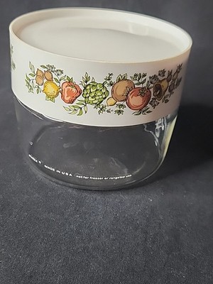 Vintage Pyrex Corning Ware Spice Of Life See N Store Canister Made in USA 4''tall