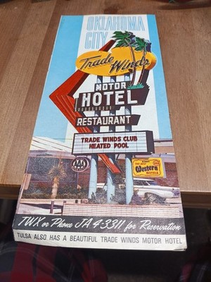 Vintage Best Western Trade Winds Hotels Oklahoma Advertising Travel Brochure