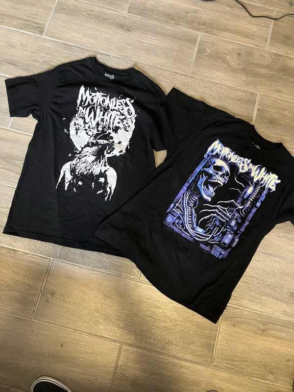 Motionless in White Shirt Lot Metalcore Gothic Double Sided Men’s L Band Shirts