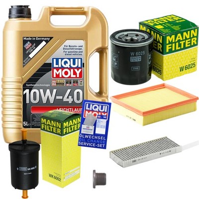 MANN Inspektionspaket 5 L LIQUI MOLY Leichtlauf 10W-40 für Renault Latitude