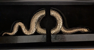L Objet Snake Bookend 2 piece Set 24k Gold Plate