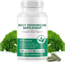 Chlorophyll Capsules Internal Body Deodorant Supplement for Men Women Natu