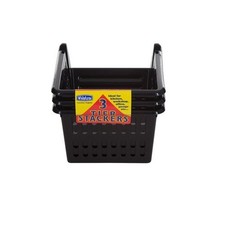 Set of 3 Stacking 18 cm Basket Vegetable Fruit Storage Rack Home Office Kitchen