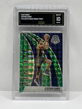 2023-24 Panini Mosaic - Elevate Stephen Curry #6 Green Mosaic Prizm GMA 10