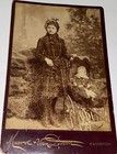 Rare Antique Victorian American Doll Carriage Toys & Girl Cabinet Card Photo! MA — photo 1