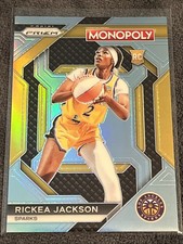2024 PANINI PRIZM MONOPOLY WNBA INSERT 25 RICKEA JACKSON LIGHT BLUE PRIZM /199