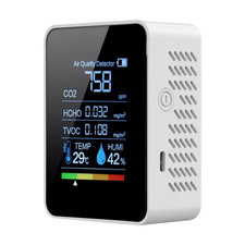 5 in 1/6 in 1 Air Quality Detector CO2 Monitor PM CO2 CO TVOC HCHO Digital Tempe