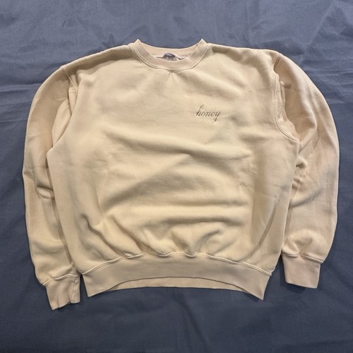 Brandy Melville John Galt Sweatshirt Unisex Medium Honey Yellow Pullover USA