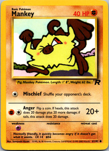 Mankey 61/82 Team Rocket Common Unlimited