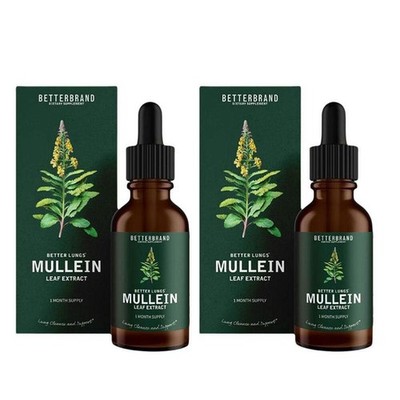Mullein Leaf Drops Lung Cleanse Healthy Breathing For Respiratory Function 60ml
