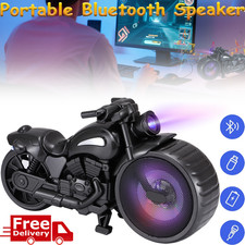 Portable Bluetooth Motorcycle Replica Speaker w/ LED Lights FM Radio TF USB TWS