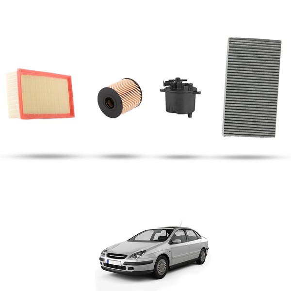 Hoffcar Set Service - 4 Filter FüR Citroen C5 2.2 Hdi 125Kw Von 2006-image