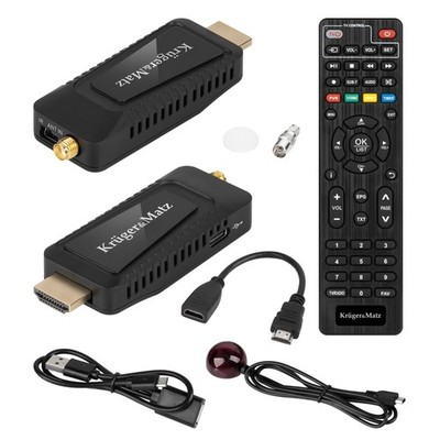 DVB-T2 HEVC H.265 Mini-zu-HDMI-Tuner Kruger&Matz