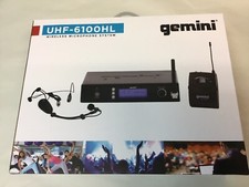 Gemini Single Channel Wireless Headset Lavalier Microphone System UHF-6100HL NEW