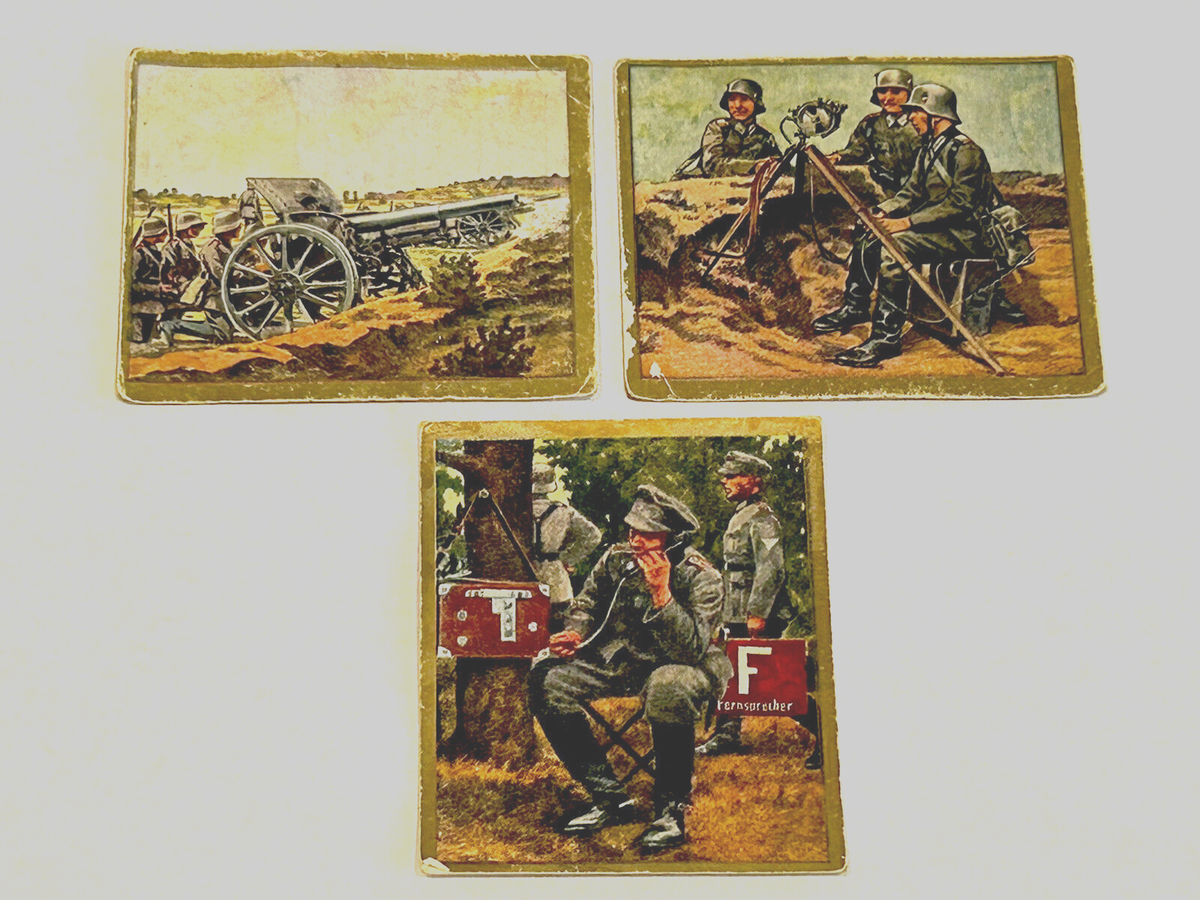 1933 German Cigarette Card Die Reichswehr Waldorf Astoria Military Series  All 3