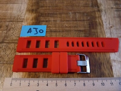 1x 20mm Diver Uhrenarmband gelocht Vintage Strap rot A30