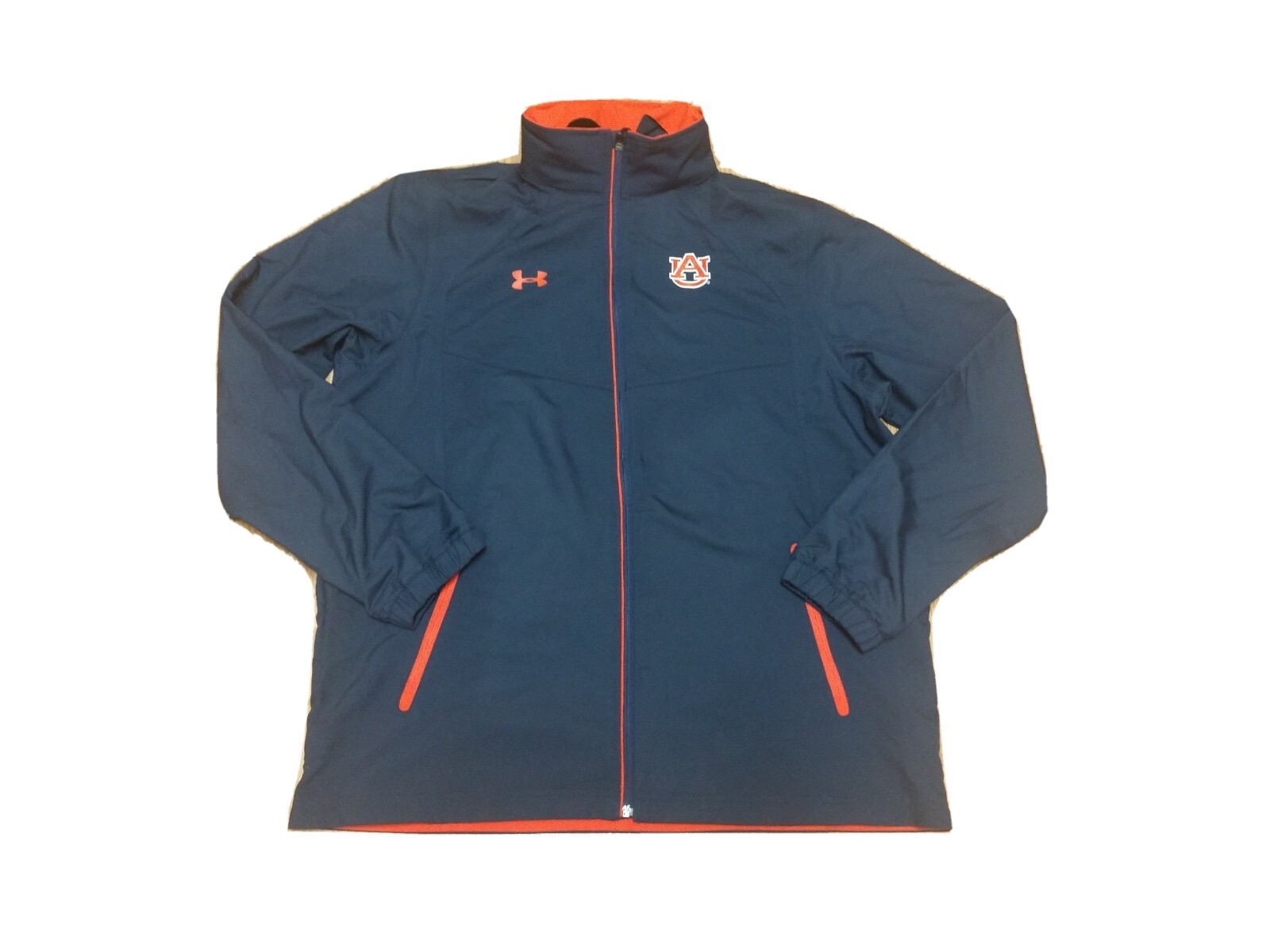 Men's Auburn Tigers Under Armour Full-Zip Jacket w/ Packable Hood Navy Large