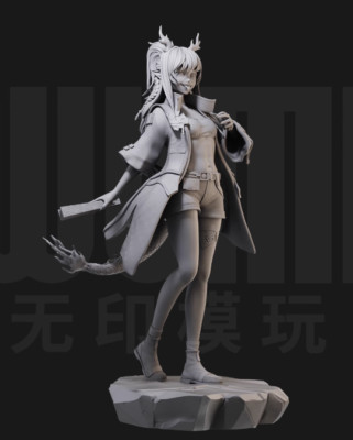 1/24 Resin Figure Dragon Girl Unassembled Unpainted 4972