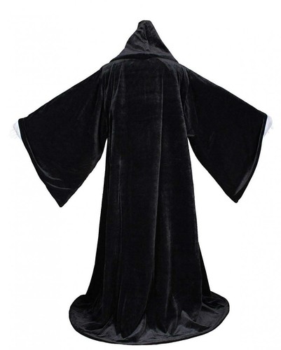 LuckyMjmy Velvet Wizard Robe with Satin Lined Hood and Sleeves - Picture 4 of 130