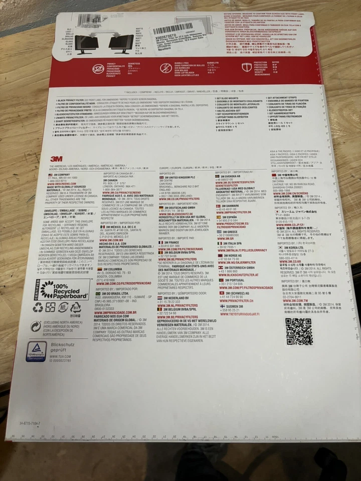 3M 22" Widescreen Black Framed Privacy Filter  PF220W9F - Image 2 of 3