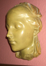 RARE Goldscheider Wien - Wandmaske - von Heinrich Waderé -  Nr. 2154 / 142