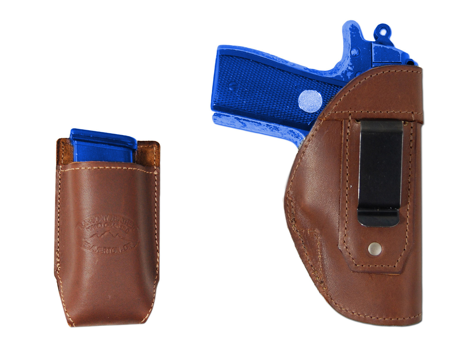 New Barsony Brown Leather IWB Holster + Mag Pouch Ruger Kimber 380 Ultra Compact