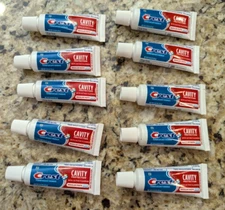 10 Pack Crest Travel Size Toothpaste Cavity Protection 0.85 oz each