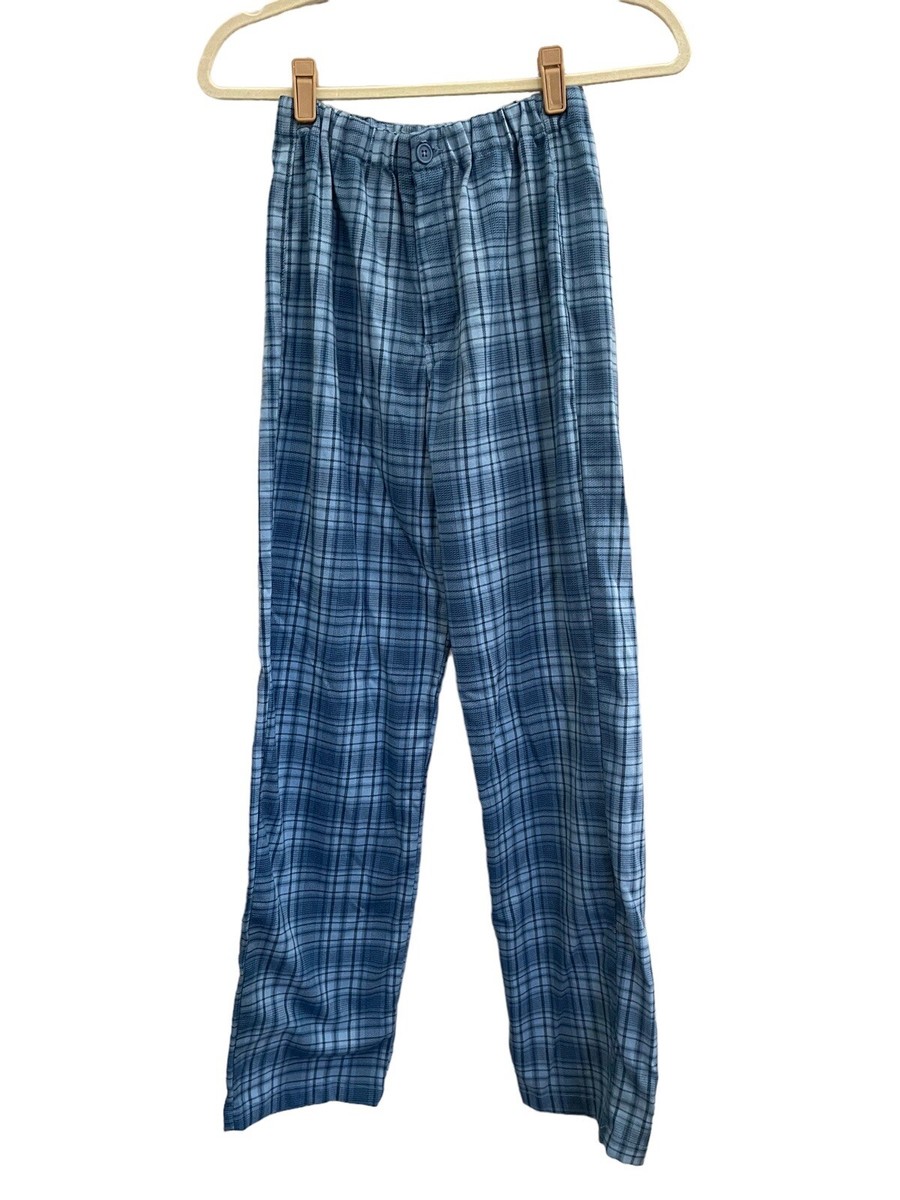 Brandy Melville John Galt One Size Small Tilden High-Rise Blue Plaid Pants  #1579 | eBay
