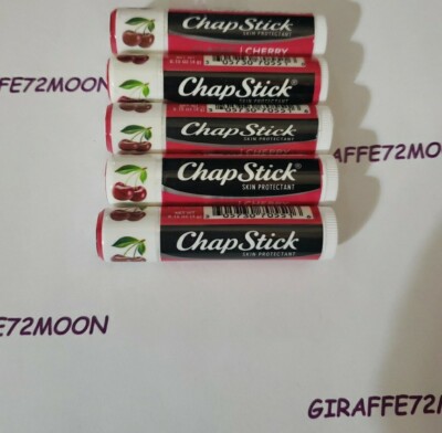 LOT OF 5  CLASSIC CHERRY CHAPSTICKS~NEW SEALED