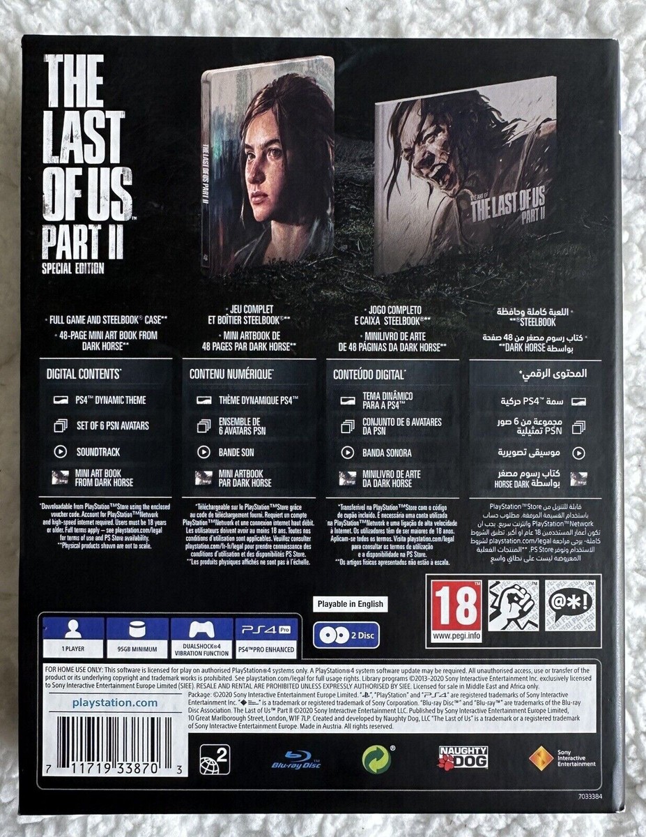 PlayStation4 - last of us 2 海外版 PS4 The Last Of Us Part 2 Special Edition w/Box w/Steel case