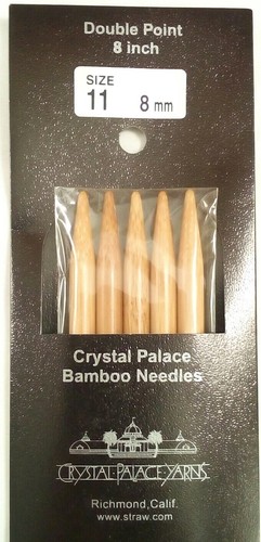 Crystal Palace Bamboo Double Point Knitting Needles 8 inch Size 11 - 8mm Japan