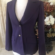 Versace  WOOL Purple Fitted  Jacket  (40 )