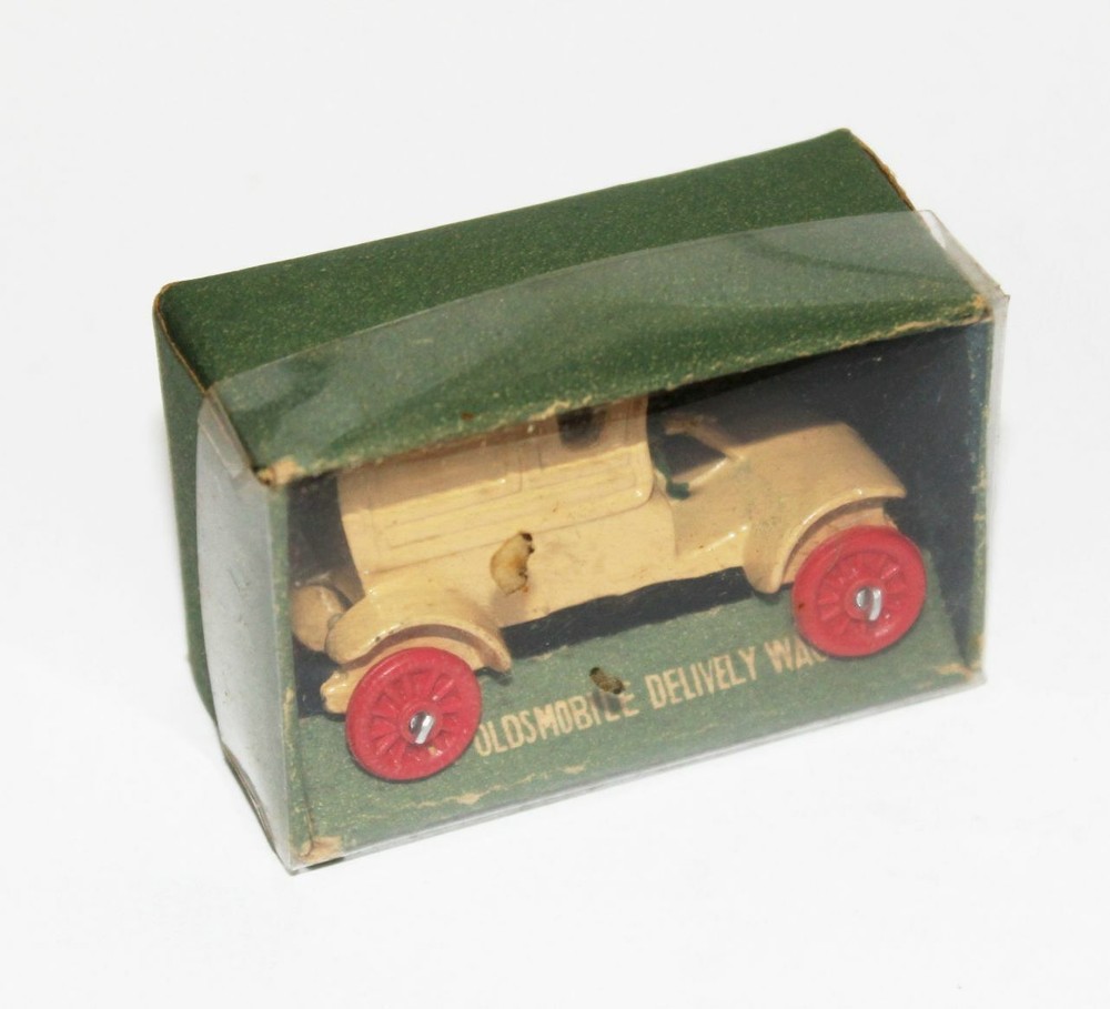 Vintage AHI Diecast Metal Toy Car Classic Antique 1904 Oldsmobile Delivery Wagon